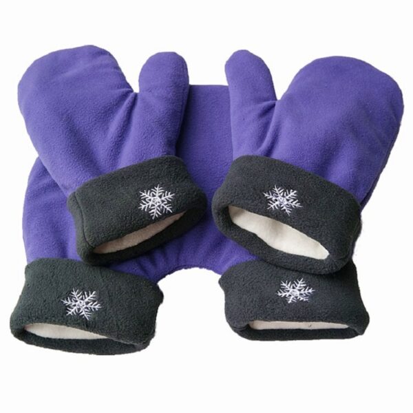 3pcs set Couple Gloves Polar Fleece Lovers Winter Thicken Warm Glove 3 Color Sweethearts Christmas Gift 2