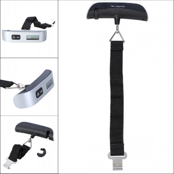 50kg 110lb Digital Electronic Luggage Scale LCD Display Portable Suitcase Scale Handled Travel Bag Weighting Hanging 2
