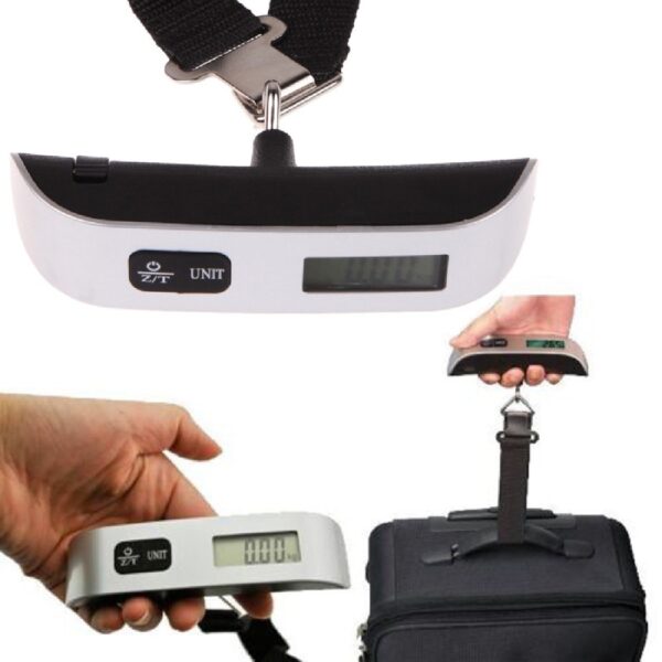 50kg 110lb Digital Electronic Luggage Scale LCD Display Portable Suitcase Scale Handled Travel Bag Weighting Hanging