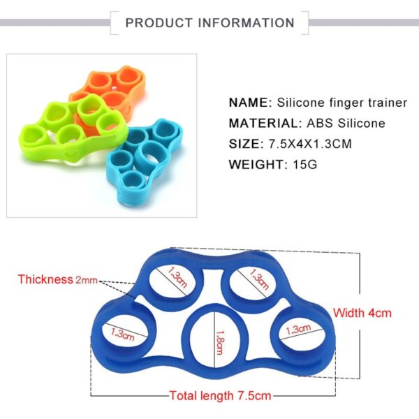 6 stks Fingerresistinsje bands Handgripper Underearm Polsstraining Brancard Oefening Pull Ring Grips Expander Fitness 3