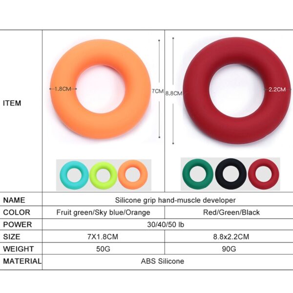 6 stks Fingerresistinsje bands Handgripper Underearm Polsstraining Brancard Oefening Pull Ring Grips Expander Fitness 4