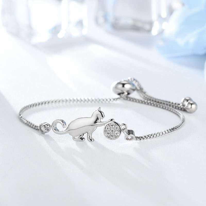 Cute Cat Adjustable Charm Bracelet