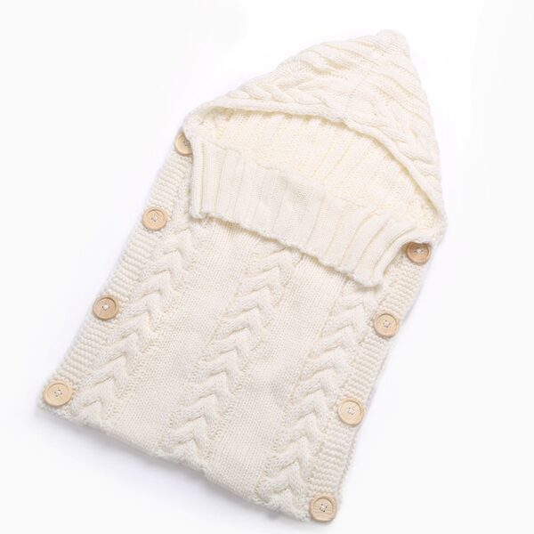 ARLONEET omot za bebe od pletene pamučne vunene deke za povijanje omota za novorođenčad Dječaci Zimski džemper za spavanje 4