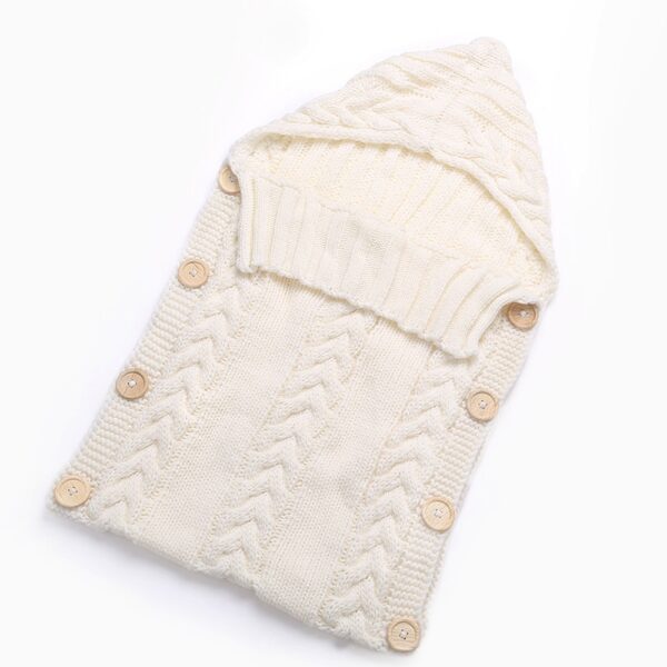 ARLONEET Baby Knit cotton Woolen Blanket Swaddle Wrap Envelope for Newborn Girls Boys Winter Sweater Sleeping 4