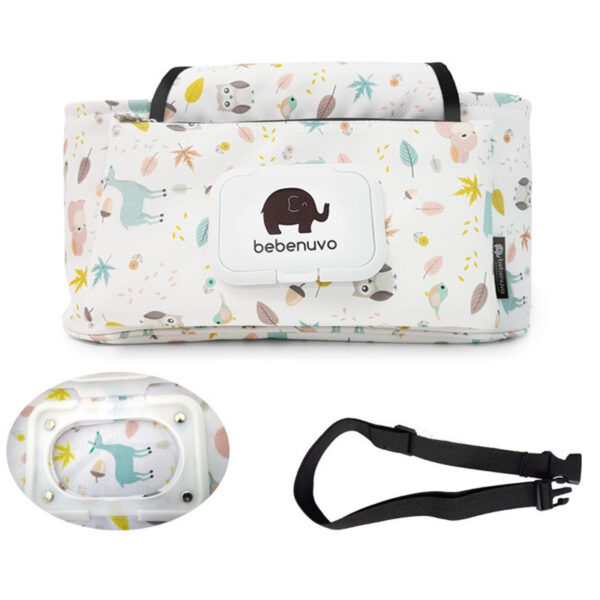 Baby Stroller Organizer Bag Mummy Diaper Bag Hook Baby Carriage Hanging Storage Bag Cartoon Folding Elephant 1