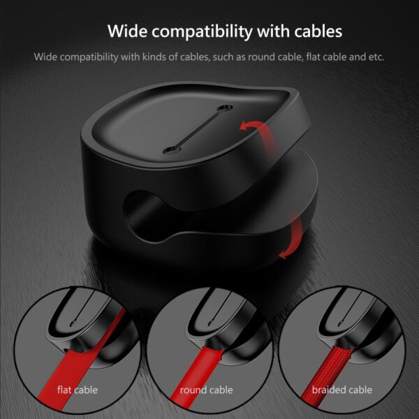 Baseus Magnetic Cable Clip For Mobile Phone USB Data Cable Organizer For USB Charger Cable Magnetic 8