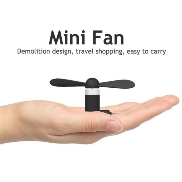 BinFul Portable USB Fans 3 in 1 Mini Cooling for Samsung Huawei Android Phone Cooling Fan 4