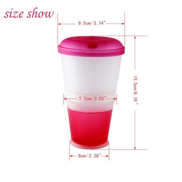 Breakfast Cup Creative Oatmeal Cup Cereal To Go PP Material Snack Cup With Lid Foldable Spoon 4