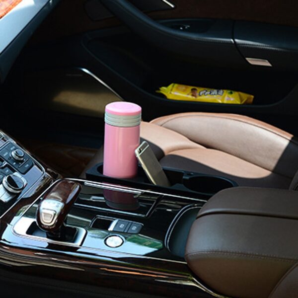 Automobilio puodelio laikiklio interjero automobilio organizatorius nešiojamas daugiafunkcis automatinis transporto priemonės sėdynės taurės mobiliųjų telefonų gėrimų laikiklis