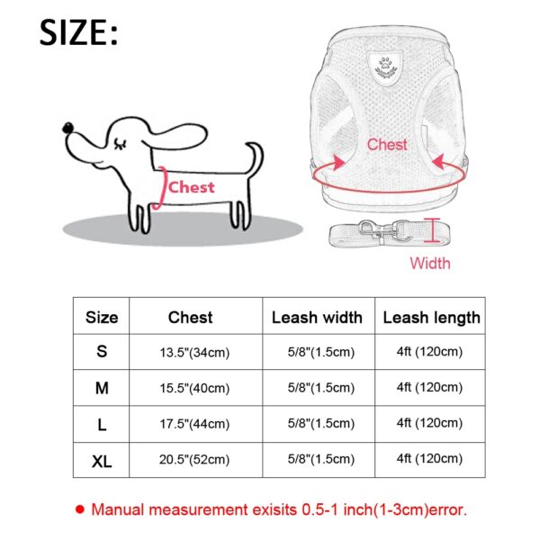 Cat Harness ug Leash Set Reflective Kitten Puppy Dogs Jacket Mesh Pet Clothes Para sa Gagmay nga Iro 2