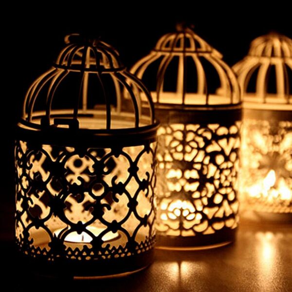 Навагоднія ўпрыгажэнні для хатніх падсвечнікаў Падсвечнік Tealight Падвесны вясельны падсвечнік Vintage Fairy Wedding Decor 1