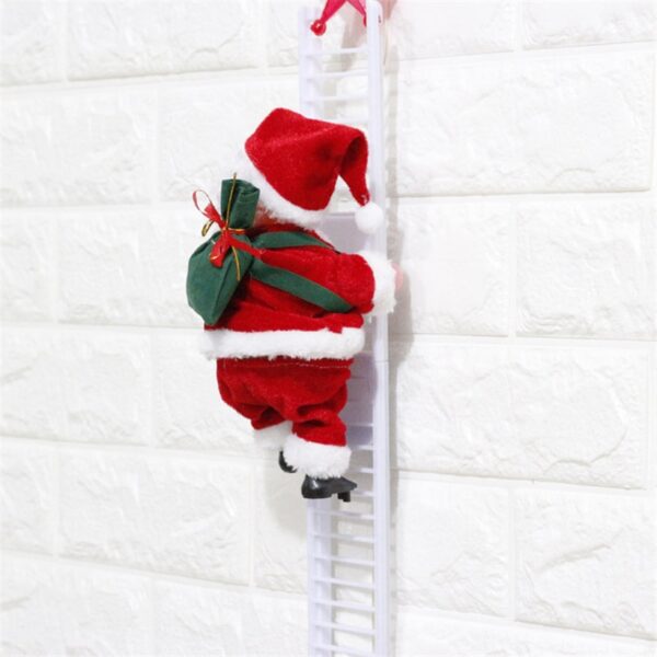 Christmas Pendant Ladder Climing Santa Claus Doll Tree New Year Decorations for Home Drop Ornaments Battery 1