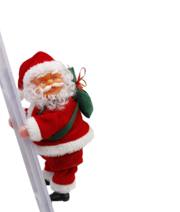 santa climbing ladder