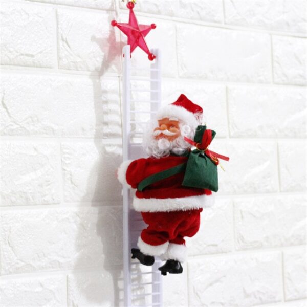 Christmas Pendant Ladder Climing Santa Claus Doll Tree New Year Decorations for Home Drop Ornaments