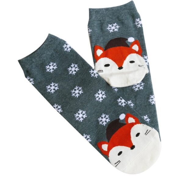 Božićne kratke čarape Žene Djevojke Jesen Zima Crtani Deda Mraz ispis Casual čarape Slatke unisex meke 1.jpg 640x640 1