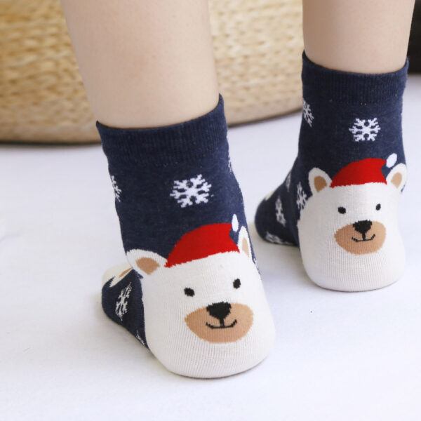 Božićne kratke čarape Žene Djevojke Jesen Zima Crtani Djed Mraz ispis Casual čarape Slatke uniseks meke 3