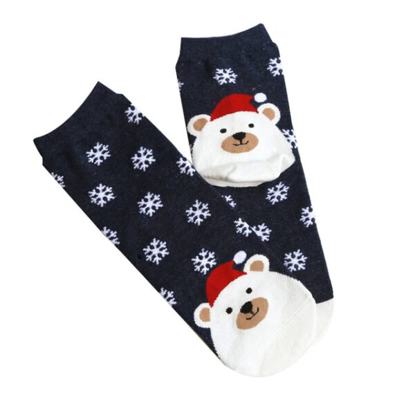 Božićne kratke čarape Žene Djevojke Jesen Zima Crtani Deda Mraz ispis Casual čarape Slatke unisex meke 4.jpg 640x640 4
