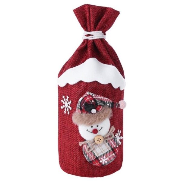 Ang Christmas Wine Bottle Cover Red Wine Gift Bags set Champagne Xmas Home Dinner party Table