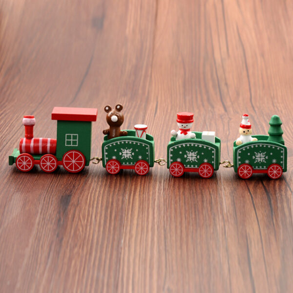 Christmas Wood Train Snowflake Painted Christmas Dekorasyon Ornament para sa Home Garden Santa bear Christmas Toys Gift 2.jpg 640x640 2