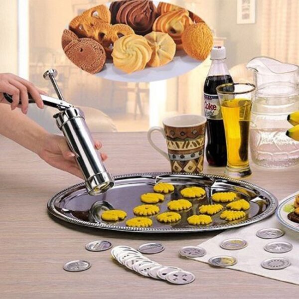 Cookies Press Cutter Baking Tools Cookie Biscuits Press Machine Kitchen Tool Bakeware With 20 Cookie Molds 3
