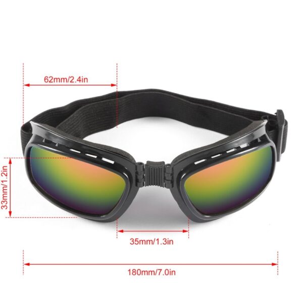 Cool Folding Vintage Windproof Dustproof Motorcycle Glasses Ski Goggles Off Road Racing Eyewear Glasses Adjustable Elastic 5