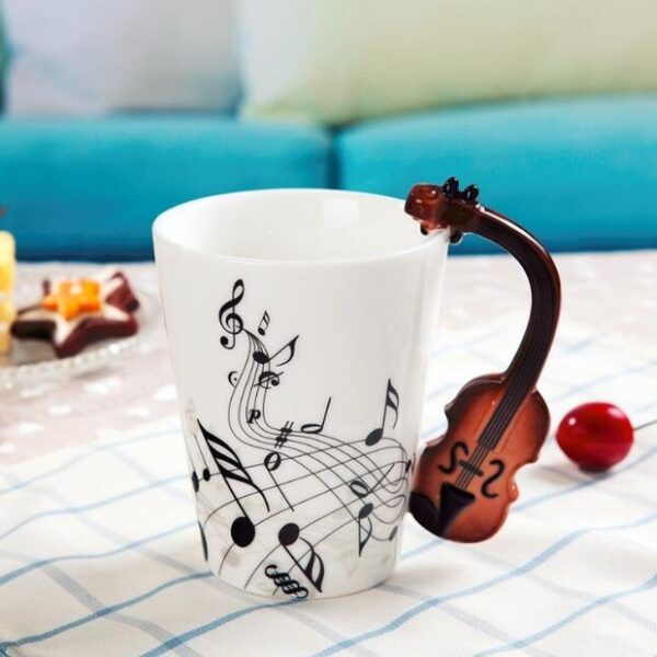 Creative Music Violin Style Guitar Ceramic Mug Coffee Tea Milk Stave Cups with Handle Coffee Mug.jpg 640x640
