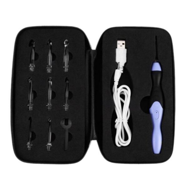 Crochet With Light Hooks LED Knitting Needles And Accessories Crochet Agulhas Set USB 1