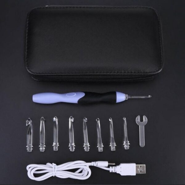 Crochet With Light Hooks LED Knitting Needles And Accessories Crochet Agulhas Set USB