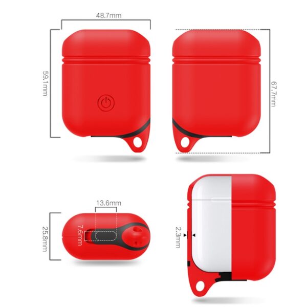 DOITOP Funda de silicona suave para Apple Airpods Funda protectora impermeable a prueba de golpes Funda para Air Pods 5