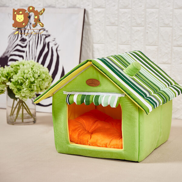 DannyKarl Dog House Dog Beds Para sa Small Medium Dogs Pet Products Bag-ong Fashion Striped Removable Cover 2