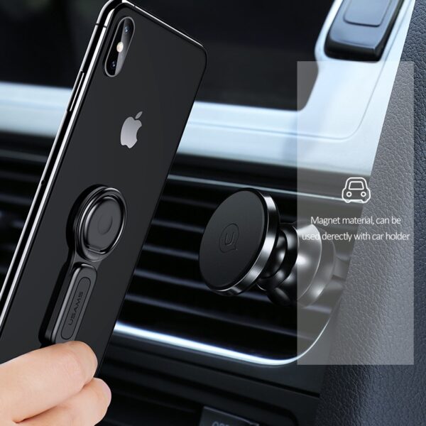 Dual Lightning Ring Holder Adapter USAMS 3 5mm Audio charger Adjustable Phone Holder 2A fast charging 2