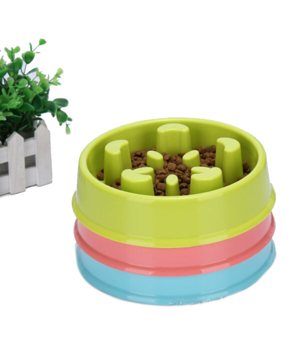 E Keapje Online Ynteraktyf Blommen Pet Feeder Hûnekatten iten Slow Bowl Puppy Anti Choke 3 1