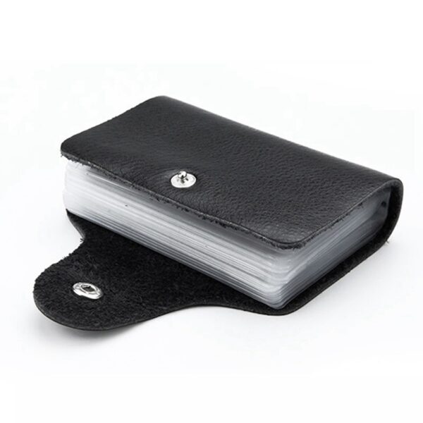 Fashion PU Leather Function 24 Bits Card Case Business Card Holder Men Women Credit Passport Card 1