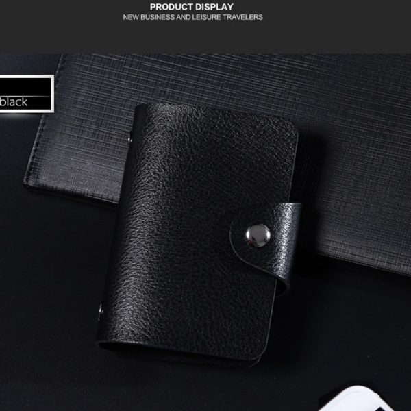 Fashion PU Leather Function 24 Bits Card Case Business Card Holder Lalaki Babaye nga Credit Passport Card 5