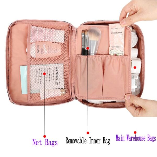 HMUNII Zipper Man Women Makeup bag nylon Cosmetic bag hatsarana Case Make Up Organizer Toiletry kitapo 2