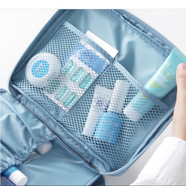 HMUNII Zipper Man Women Makeup bag nylon Kosmetická taška Beauty Case Make Up Organizer Toaletní taška 3