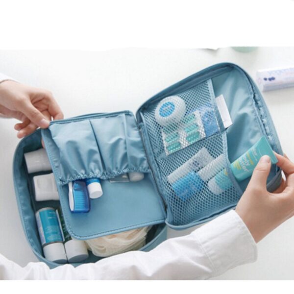 HMUNII Zipper Man Women Makeup bag nylon Cosmetic bag matagofie case Make Up Organizer Toiletry taga 4