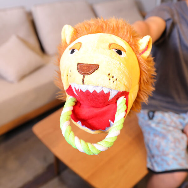 HOOPET Pet Toy Animal Shape Lion Shark Interactive Chew 2 Colors Pet Dog Gloves Toys 2