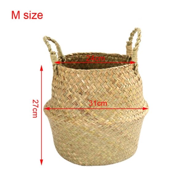 Ručno rađena košarica od ratana, morska trava, košarica za rublje, pletena košara za piknik, biljna kutija za voće 1.jpg 640x640 1