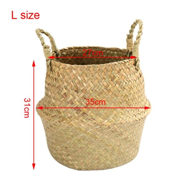 Handmade Rattan Storage Basket Seagrass Laundry Basket Wicker Picnic Basket for Plant Flower Fruit Storage Box 2.jpg 640x640 2