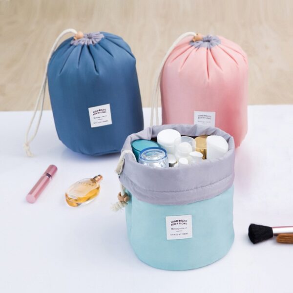 High Quality Waterproof Barrel Travel Cosmetic Bag Cosmetic Bag Nylon Wash Bag Dressing Box Storage Bag 4