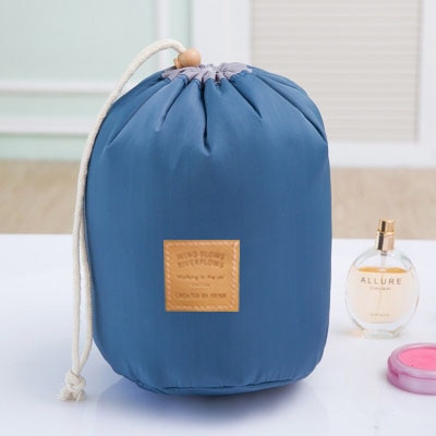Taas nga Kalidad nga Waterproof Barrel Travel Cosmetic Bag Cosmetic Bag Nylon Wash Bag Dressing Box Storage
