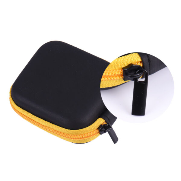 Mainit nga Mini Zipper Hard Headphone Case Portable Earbuds Pouch box PU Leather Earphone Storage Bag Protective 3