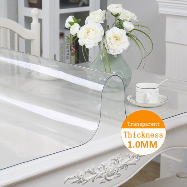 IHAD PVC Waterproof tablecloth transparent ákwà okpokoro nwere ụkpụrụ kichin okpokoro mkpuchi mmanụ akwa akwa iko dị nro 2.jpg 640x640 2