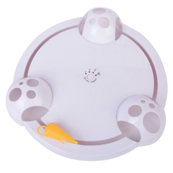 Interactive Pet Cat Toys Funny Cat Automatic Rotating Cat Play Teaser Plate Mice Catch Toy Electric 1