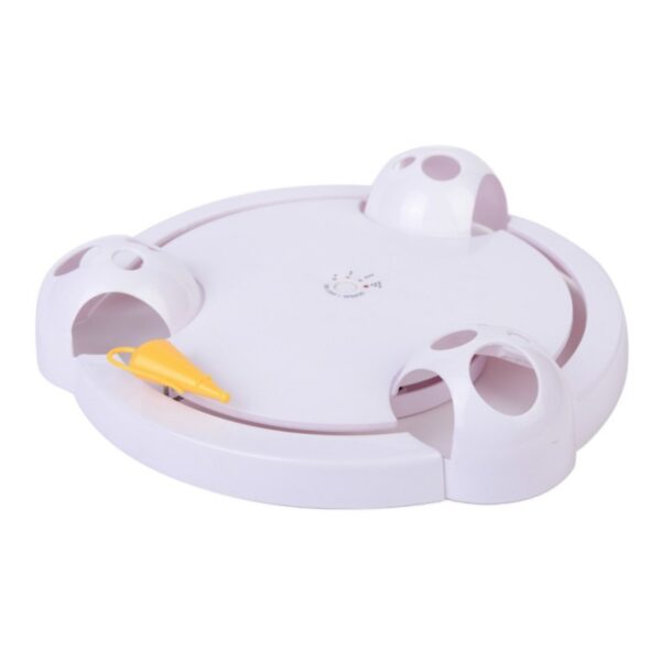 Interactive Pet Cat Toys Funny Cat Automatic Rotating Cat Play Teaser Plate Mice Catch Toy Electric 3