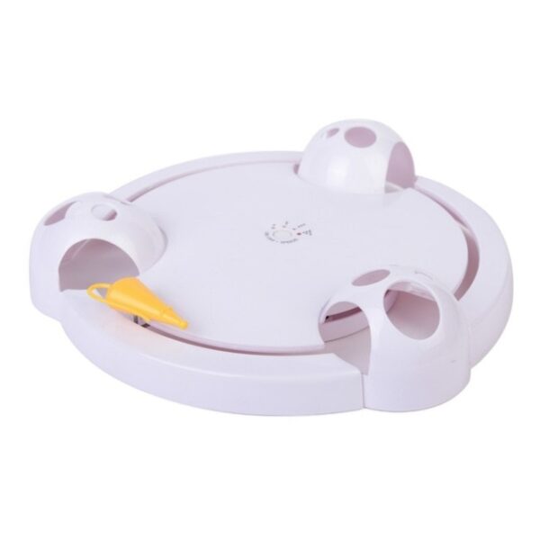 Interactive Pet Cat Toys Funny Cat Automatic Rotating Cat Play Teaser Plate Mice Catch Toy