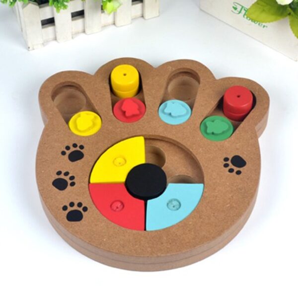 Awọn nkan isere Ibanisọrọ Fun Awọn aja Foraging Ounjẹ Ti a tọju Igi Onigi Dog Toy Eco ore Pet Toy Educational Pet 1