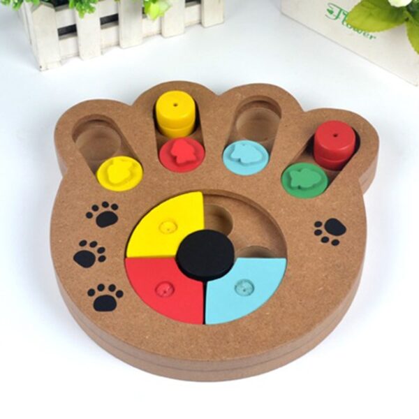 Brinquedos interativos para cães forrageando comida tratada brinquedo de cachorro de madeira eco amigável brinquedo educacional para animais de estimação 1