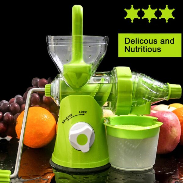 LUCOG Multifuctional Kitchen Manual Hand Crank Single Auger Juicer with Suction Base Hand Juicer for Wheatgrass 2